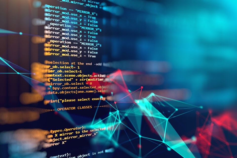Code being typed on a computer screen